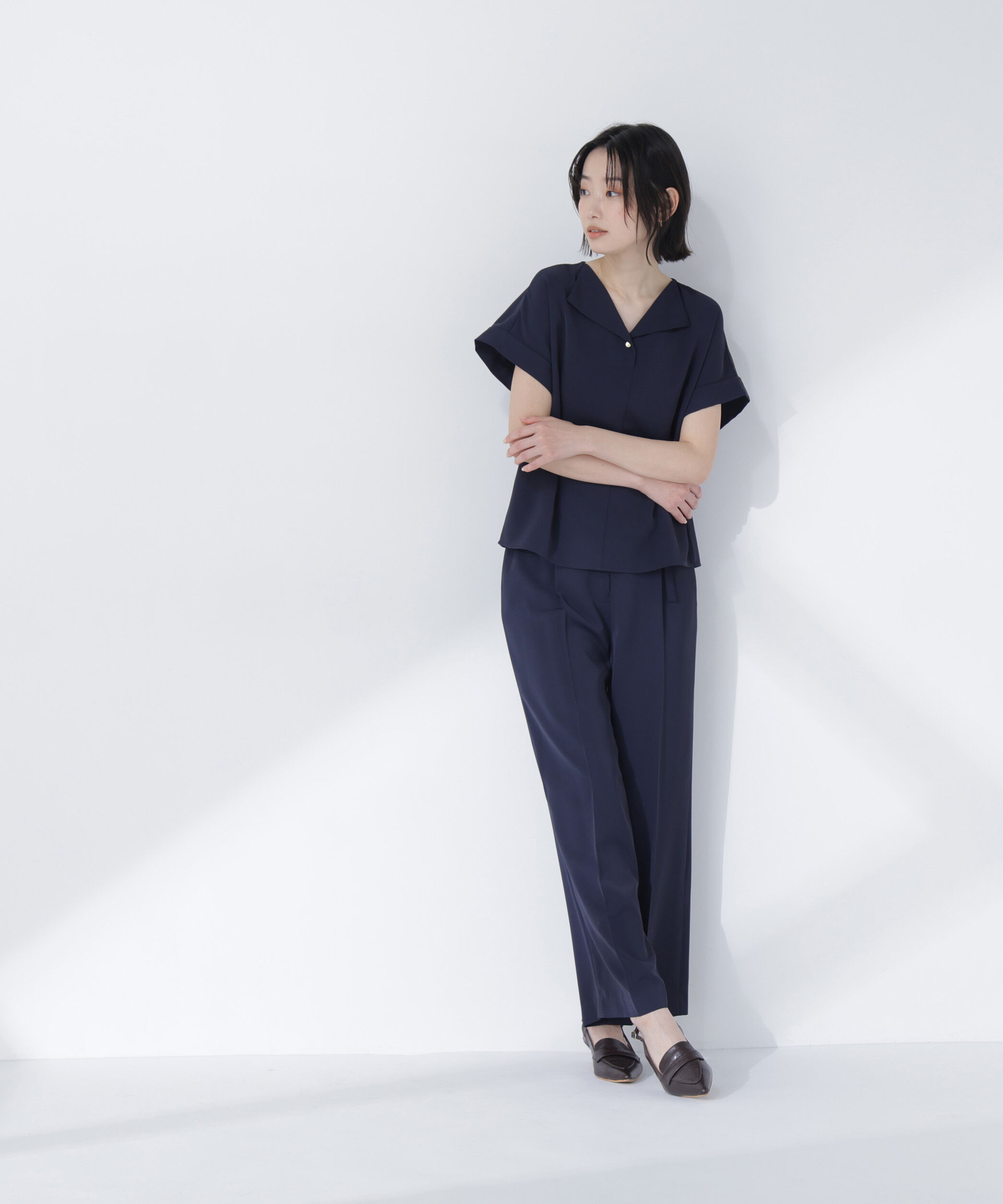  「クリアツイル SETUP タックワイドパンツ」|その他|