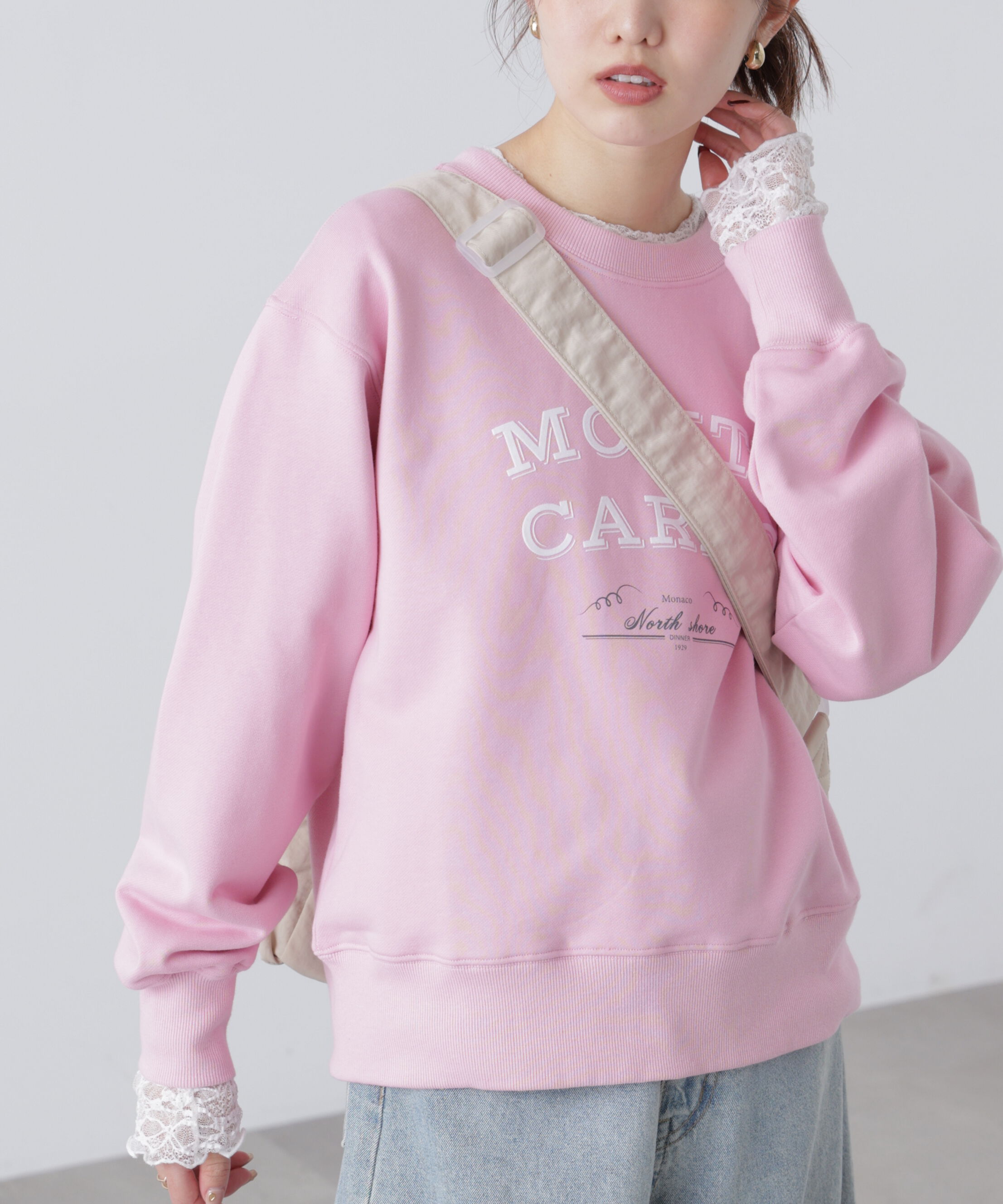  「フロッキーロゴ刺繍スウェット」|Tシャツ・カットソー|
