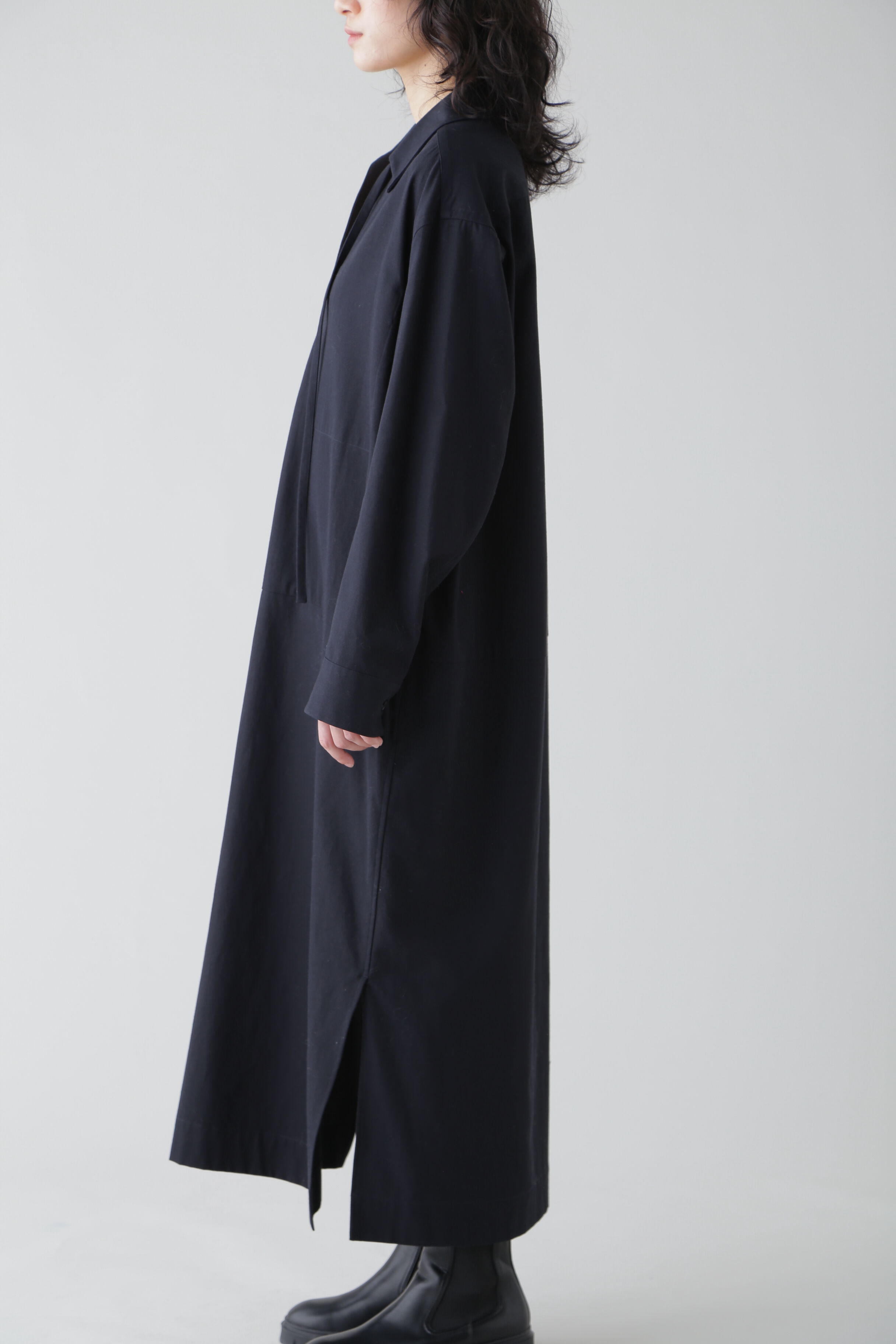 YLEVE 「YLEVE / COTTON LINEN HIGH TWIST GABARDINE TUNIC OP」|ワンピース|
