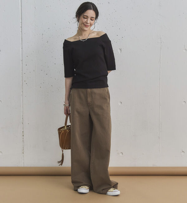 Doux archives「オフショル５分袖カットソー」|Tシャツ・カットソー|
