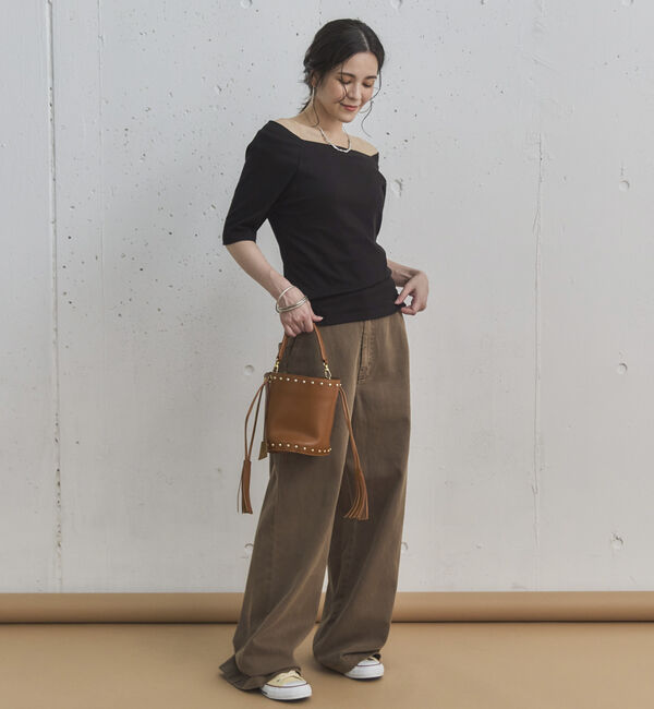 Doux archives「オフショル５分袖カットソー」|Tシャツ・カットソー|