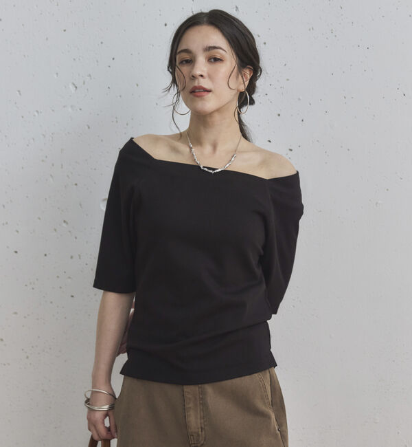 Doux archives「オフショル５分袖カットソー」|Tシャツ・カットソー|