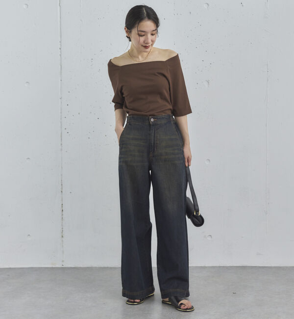 Doux archives「オフショル５分袖カットソー」|Tシャツ・カットソー|