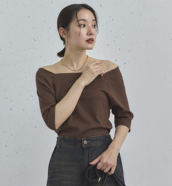 Doux archives「オフショル５分袖カットソー」|Tシャツ・カットソー|