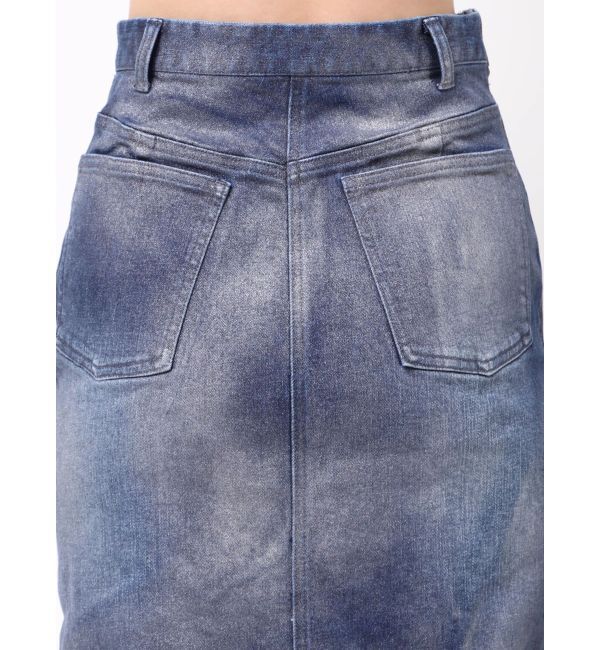 CALNAMUR「GLITTER DENIM ZIP TIGHT SKIRT/グリッターデニムジップタイトスカート」|スカート|