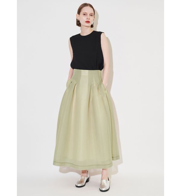 ELENDEEK「MESH BONDING FLARED SK」|スカート|