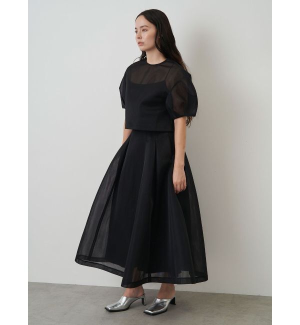 ELENDEEK「MESH BONDING FLARED SK」|スカート|