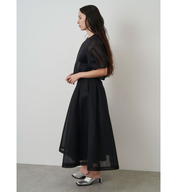 ELENDEEK「MESH BONDING FLARED SK」|スカート|