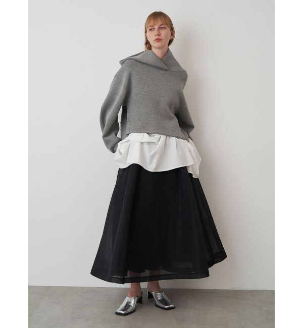 ELENDEEK「MESH BONDING FLARED SK」|スカート|