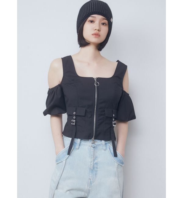 EMODA「アウトポケットオフショルダートップ」|Tシャツ・カットソー|