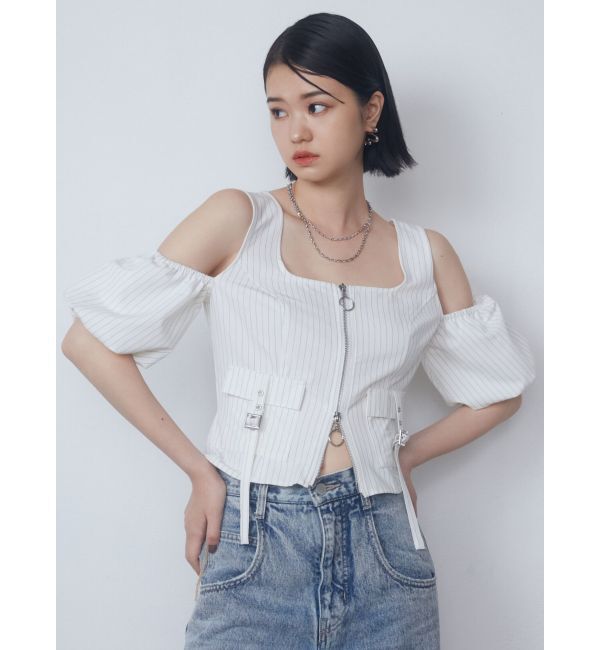 EMODA「アウトポケットオフショルダートップ」|Tシャツ・カットソー|