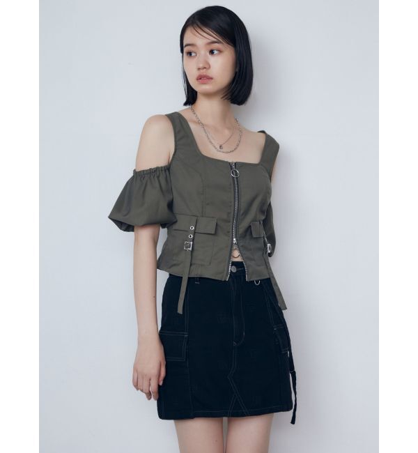EMODA「アウトポケットオフショルダートップ」|Tシャツ・カットソー|