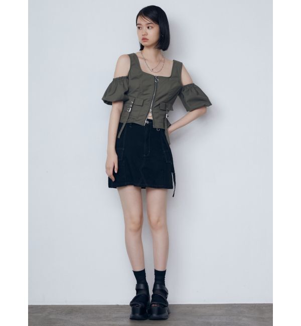 EMODA「アウトポケットオフショルダートップ」|Tシャツ・カットソー|