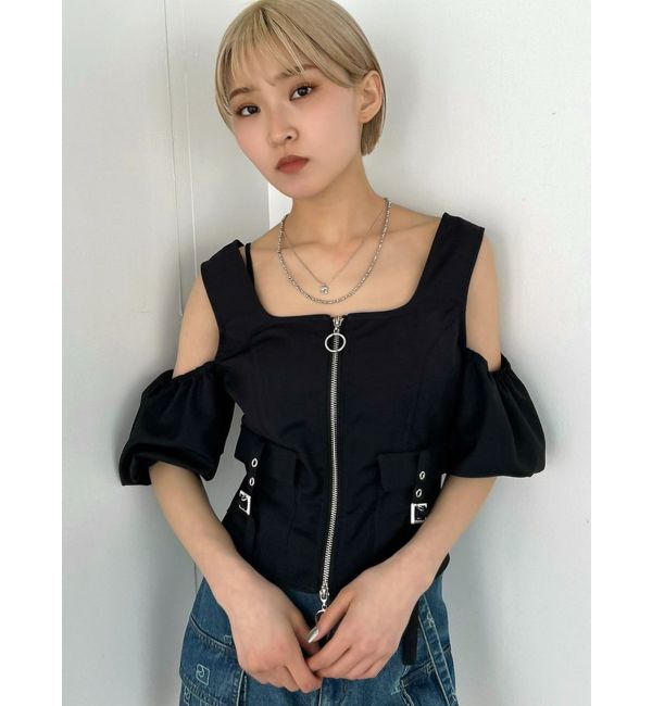EMODA「アウトポケットオフショルダートップ」|Tシャツ・カットソー|