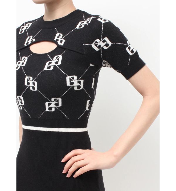 GYDA「GG FRONT OPENニットワンピース」|ワンピース|