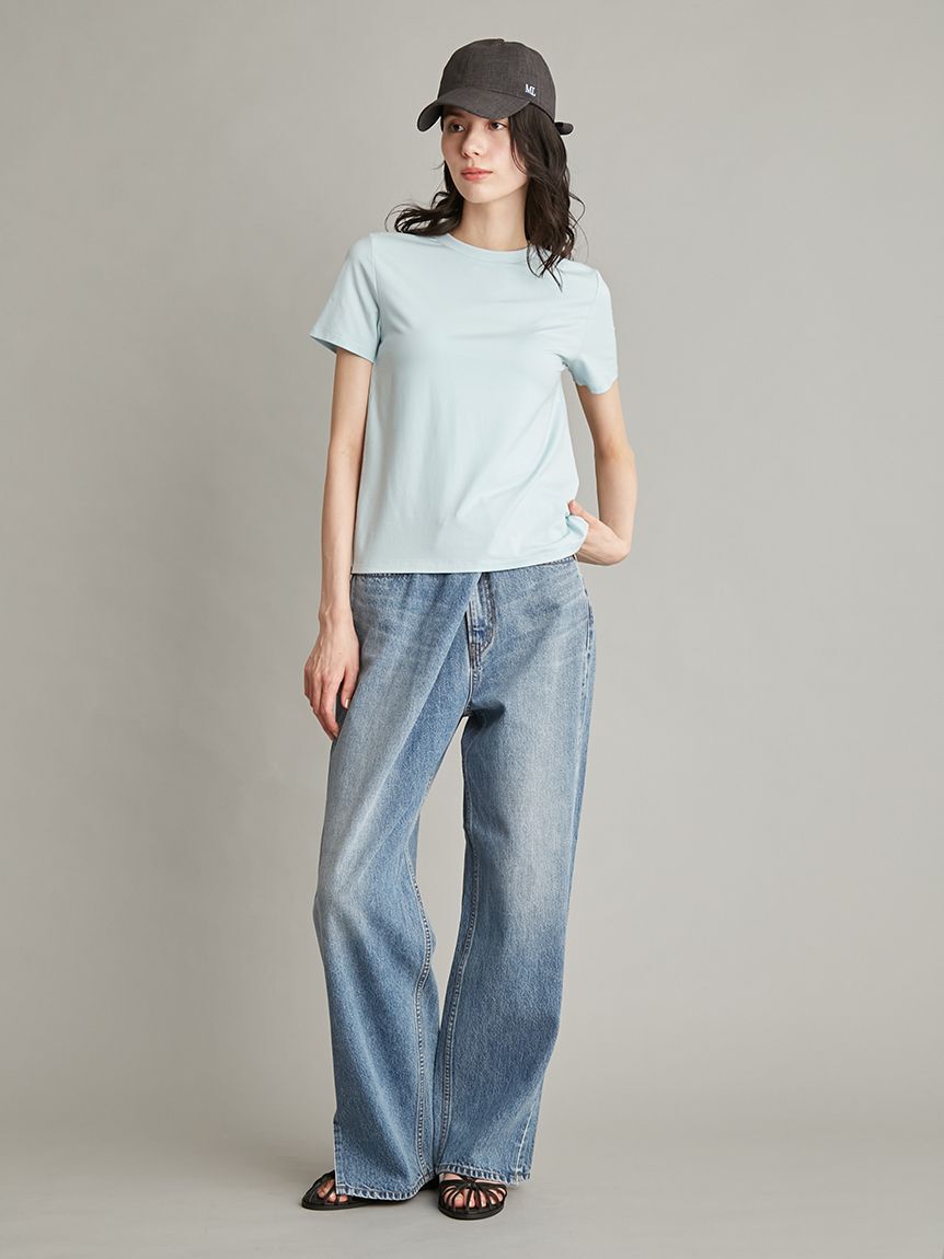 Mila Owen「【接触冷感】【冷感持続】ICEDFABRICコンパクトＴシャツ」|Tシャツ・カットソー|