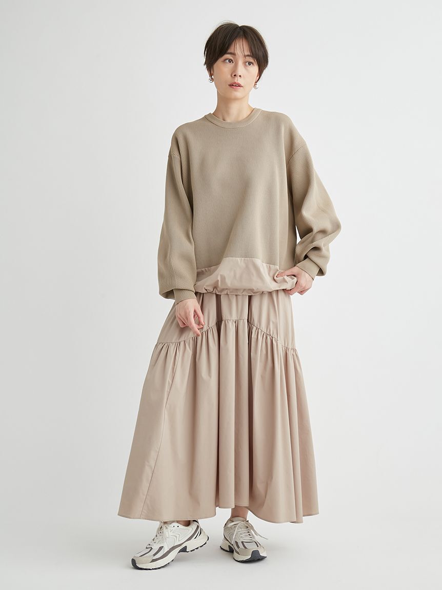 emmi atelier「【ONLINE限定】プルオーバー&times;ティアードスカートセット」|ワンピース|