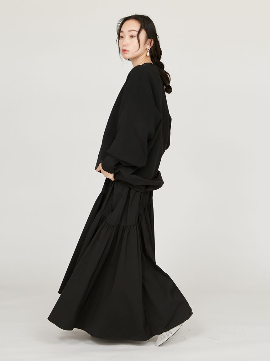 emmi atelier「【ONLINE限定】プルオーバー&times;ティアードスカートセット」|ワンピース|