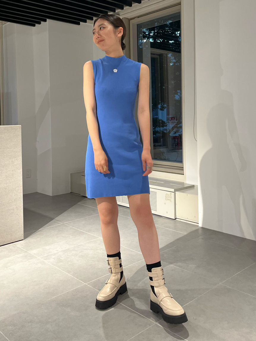 LILY BROWN「【WEB・一部店舗限定】【LILY BROWN&times;MARY QUANT】デイジー刺繍ニットワンピース」|ワンピース|