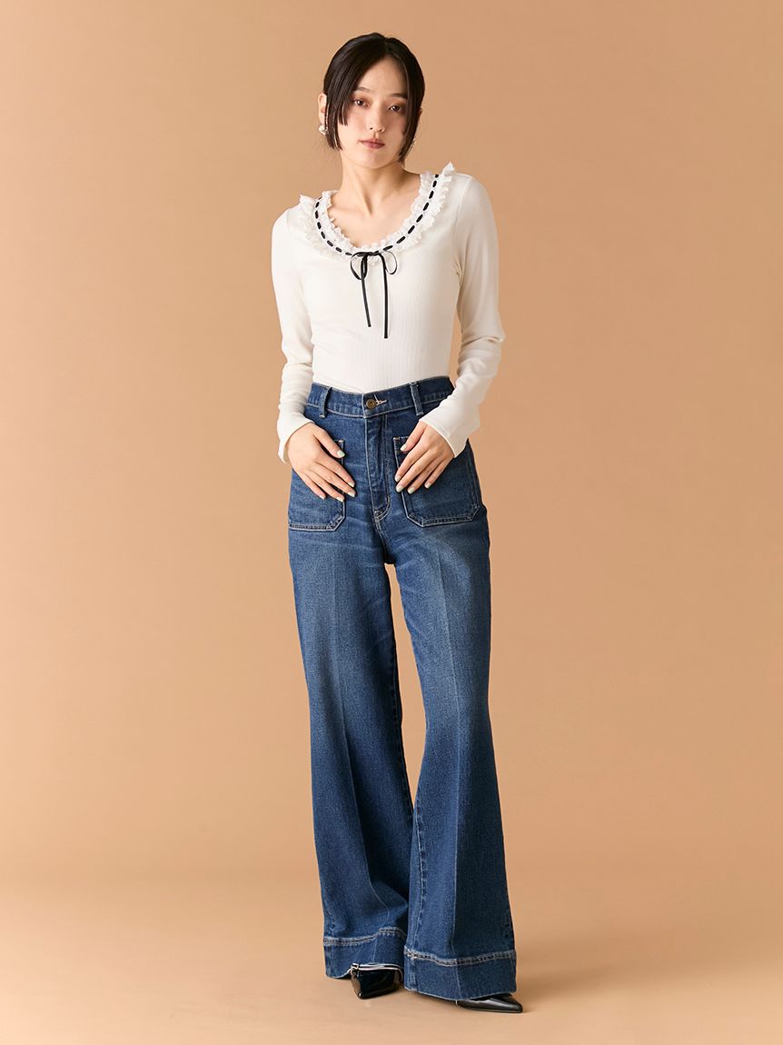 LILY BROWN Lingerie「【LILY BROWN Lingerie】フリルレースボディスーツ」|Tシャツ・カットソー|