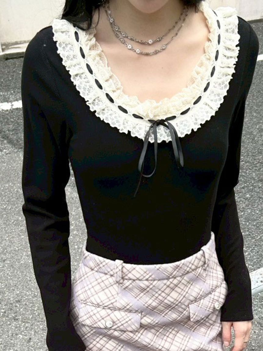 LILY BROWN Lingerie「【LILY BROWN Lingerie】フリルレースボディスーツ」|Tシャツ・カットソー|