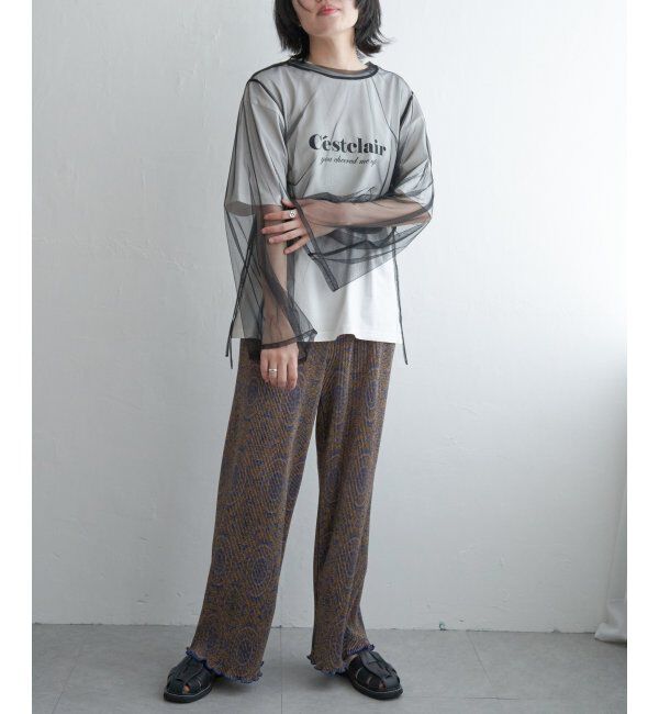 VENCE share style「サイドシャーリングチュールトップス」|その他|