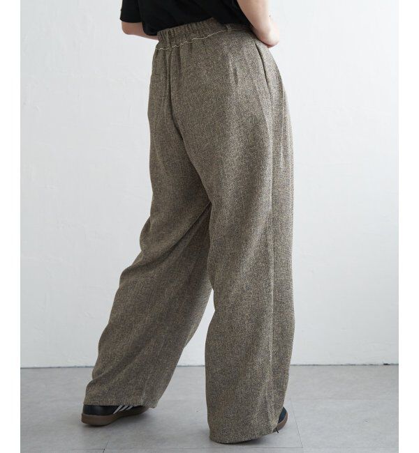 VENCE share style「サマーツイードタックパンツ」|デニム|