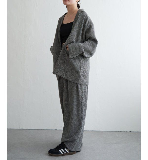 VENCE share style「サマーツイードタックパンツ」|デニム|