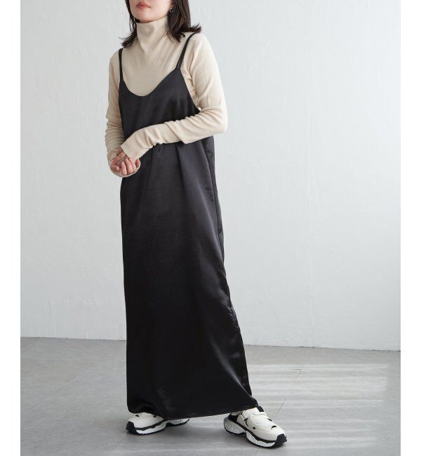 VENCE share style「サテンキャミワンピース」|ワンピース|ブラック