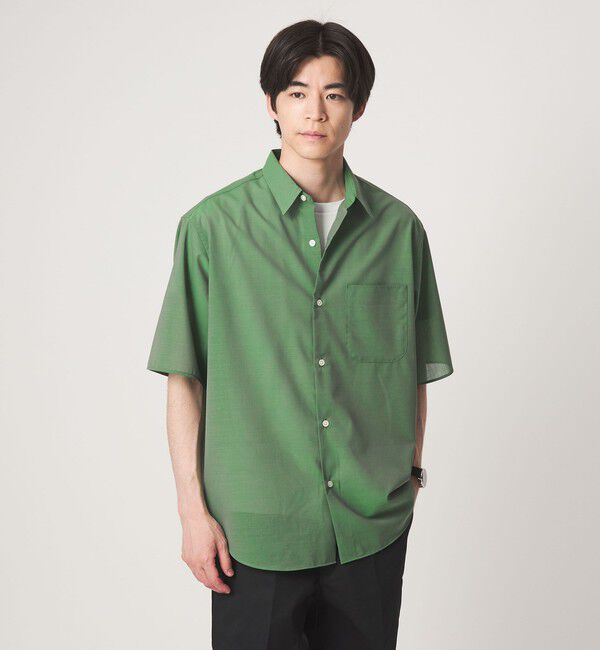 UNITED ARROWS green label relaxing「ウォッシャブル TW サイロ ジャストルーズ レギュラーカラー 半袖 シャツ -通気性・接触冷感-」|シャツ・ブラウス|