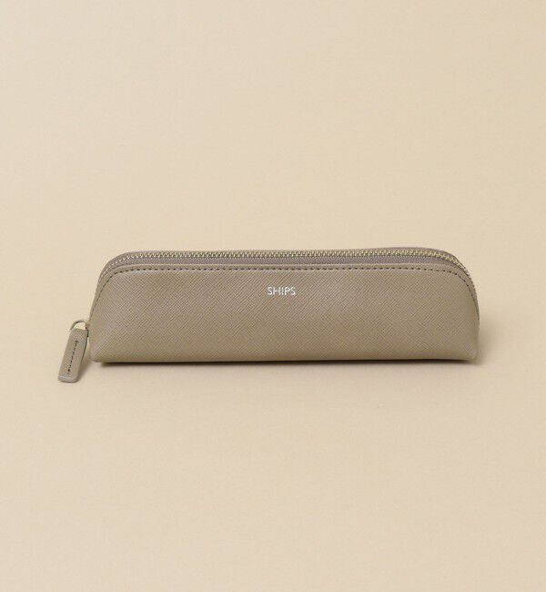 SHIPS「SHIPS:【SAFFIANO LEATHER】イタリアンレザー ペンケース」|その他|ベージュ