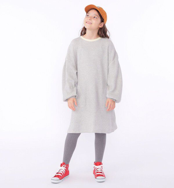 SHIPS KIDS「SHIPS KIDS:140～150cm / ポコポコ ワッフル ワンピース」|ワンピース|