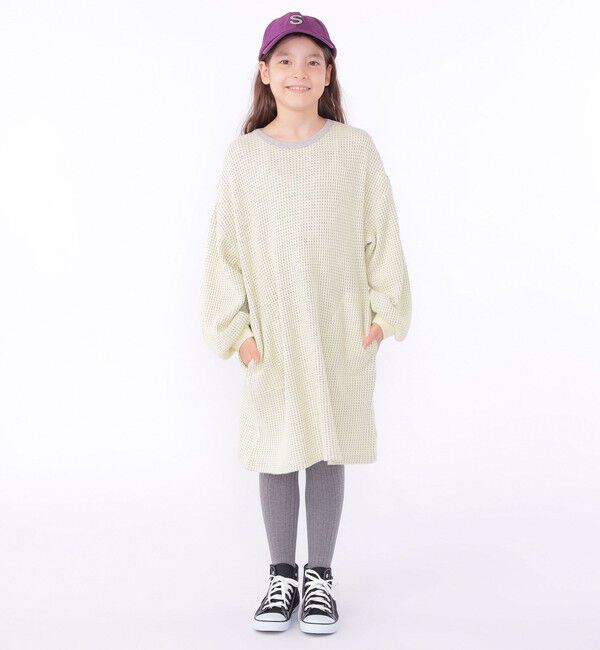 SHIPS KIDS「SHIPS KIDS:140～150cm / ポコポコ ワッフル ワンピース」|ワンピース|