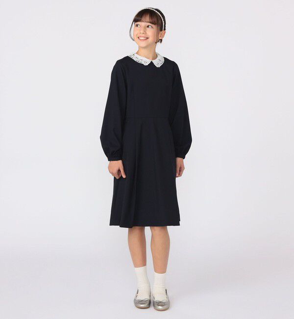 SHIPS KIDS「SHIPS KIDS:150～160cm / セレモニー ストレッチ フレア ワンピース」|ワンピース|