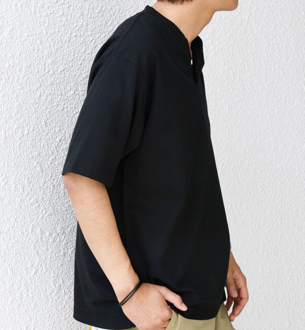 SHIPS any「SHIPS any:〈接触冷感・遮熱・UVカット機能等〉サマーファンクション 鹿の子 ヘンリーネック Tシャツ◆」|Tシャツ・カットソー|