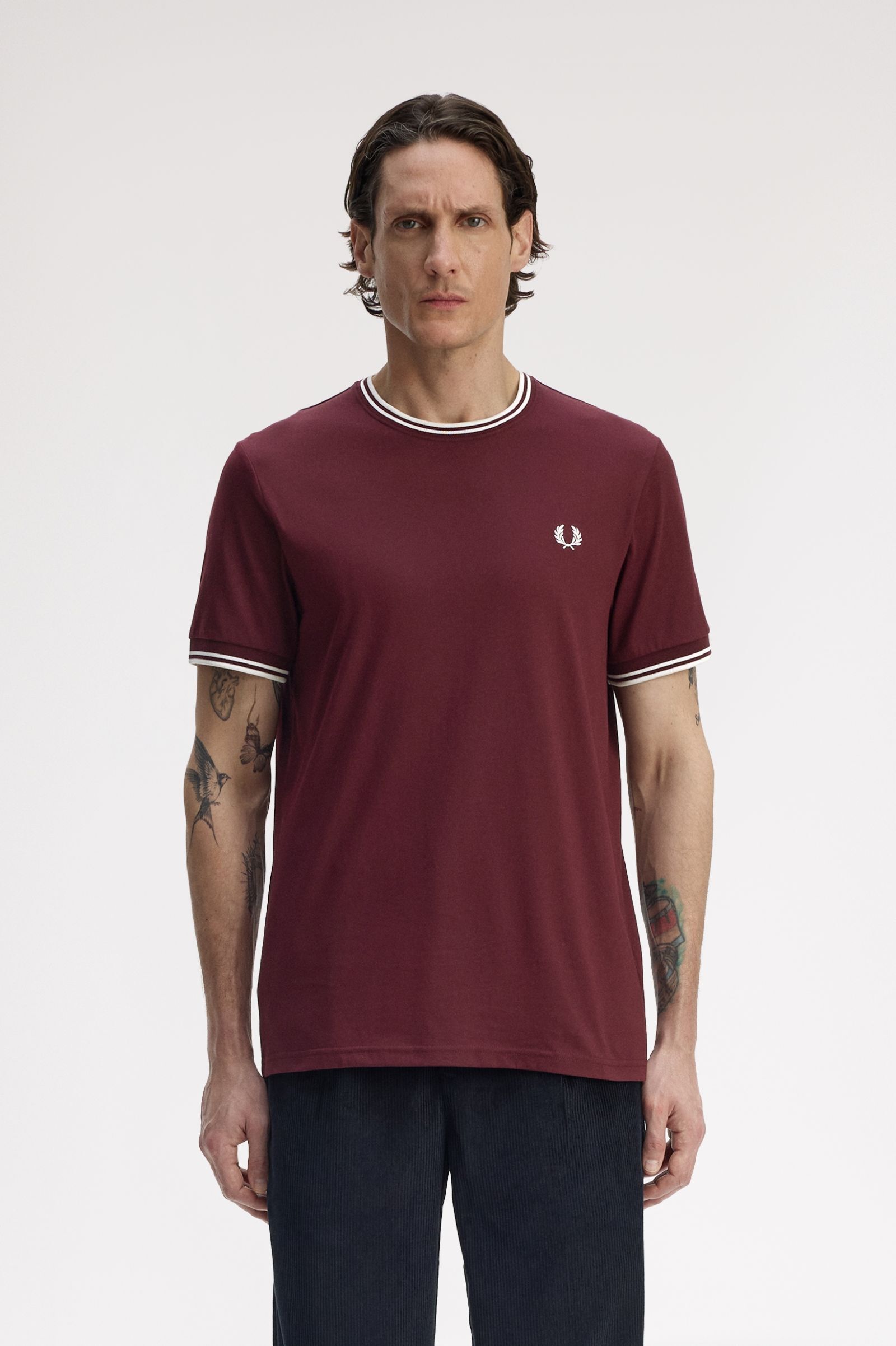 FRED PERRY 「Twin Tipped T-Shirt／ティップラインTシャツ M1588V」|Tシャツ・カットソー|