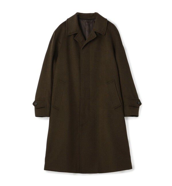 TOMORROWLAND MENS「SUPER160&rsquo;Sウール バルカラーコート」|ステンカラーコート|57 カーキ