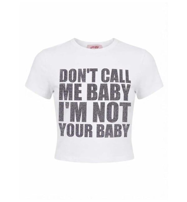 JOINT WORKS「SupBaby by SUPPLIER I'm Not Your Baby Cropped Tee」|Tシャツ・カットソー|ホワイト