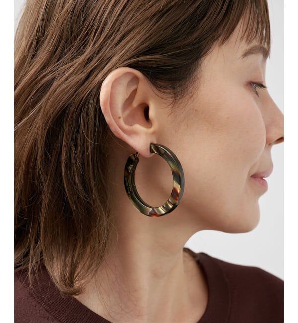 VERMEIL par iena「FRANCINE BRAMLI フランシーヌ ブラムリ フープピアス 50c」|ピアス|