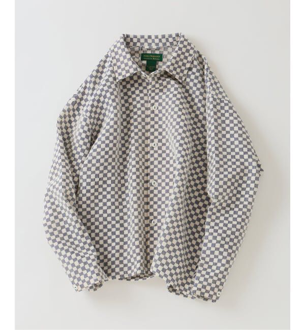 JOURNAL STANDARD relume「INDIA COTTON &rdquo;チェッカー&rdquo; クロシェシャツ」|シャツ・ブラウス|ブルー
