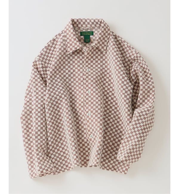 JOURNAL STANDARD relume「INDIA COTTON &rdquo;チェッカー&rdquo; クロシェシャツ」|シャツ・ブラウス|オレンジ B
