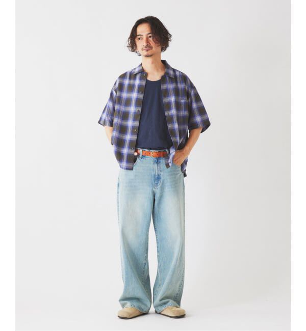 JOURNAL STANDARD relume「T/Cガーゼ オンブレチェック ボックス 半袖シャツ」|シャツ・ブラウス|