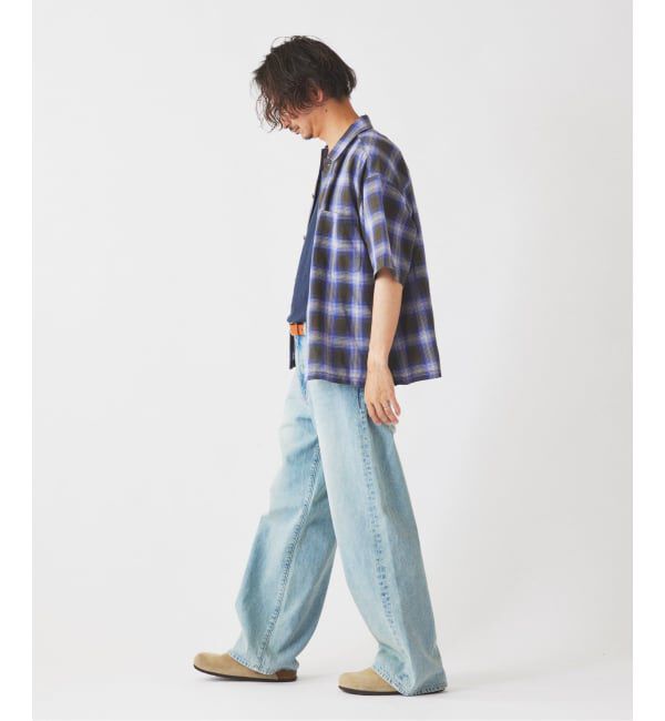 JOURNAL STANDARD relume「T/Cガーゼ オンブレチェック ボックス 半袖シャツ」|シャツ・ブラウス|