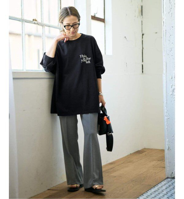 FRAMeWORK「≪WEB限定追加≫【haru&times;FRAMeWORK】ロゴロンT3」|Tシャツ・カットソー|