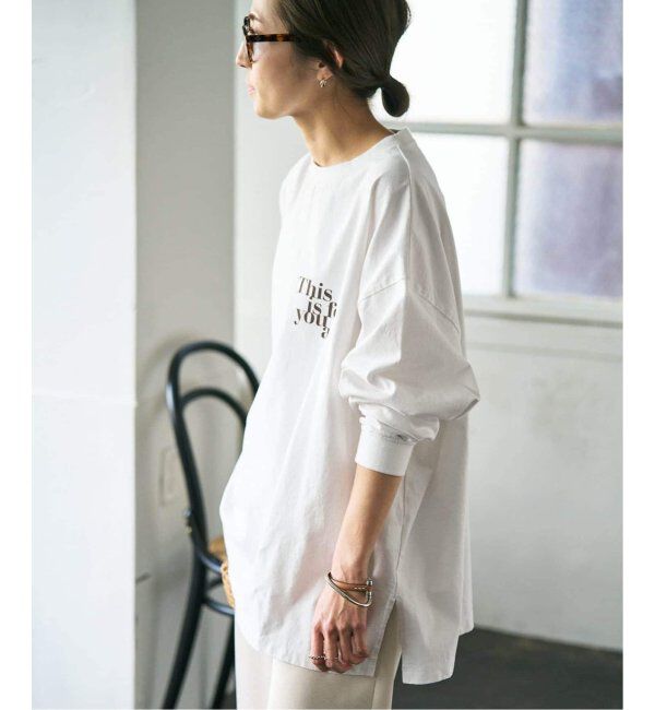 FRAMeWORK「≪WEB限定追加≫【haru&times;FRAMeWORK】ロゴロンT3」|Tシャツ・カットソー|