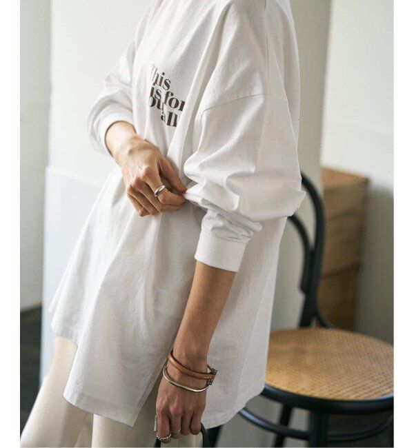 FRAMeWORK「≪WEB限定追加≫【haru&times;FRAMeWORK】ロゴロンT3」|Tシャツ・カットソー|