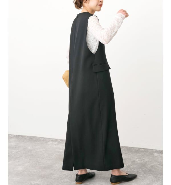Spick and Span「《WEB限定 / 追加予約》ダブルクロスVネックワンピース」|ワンピース|