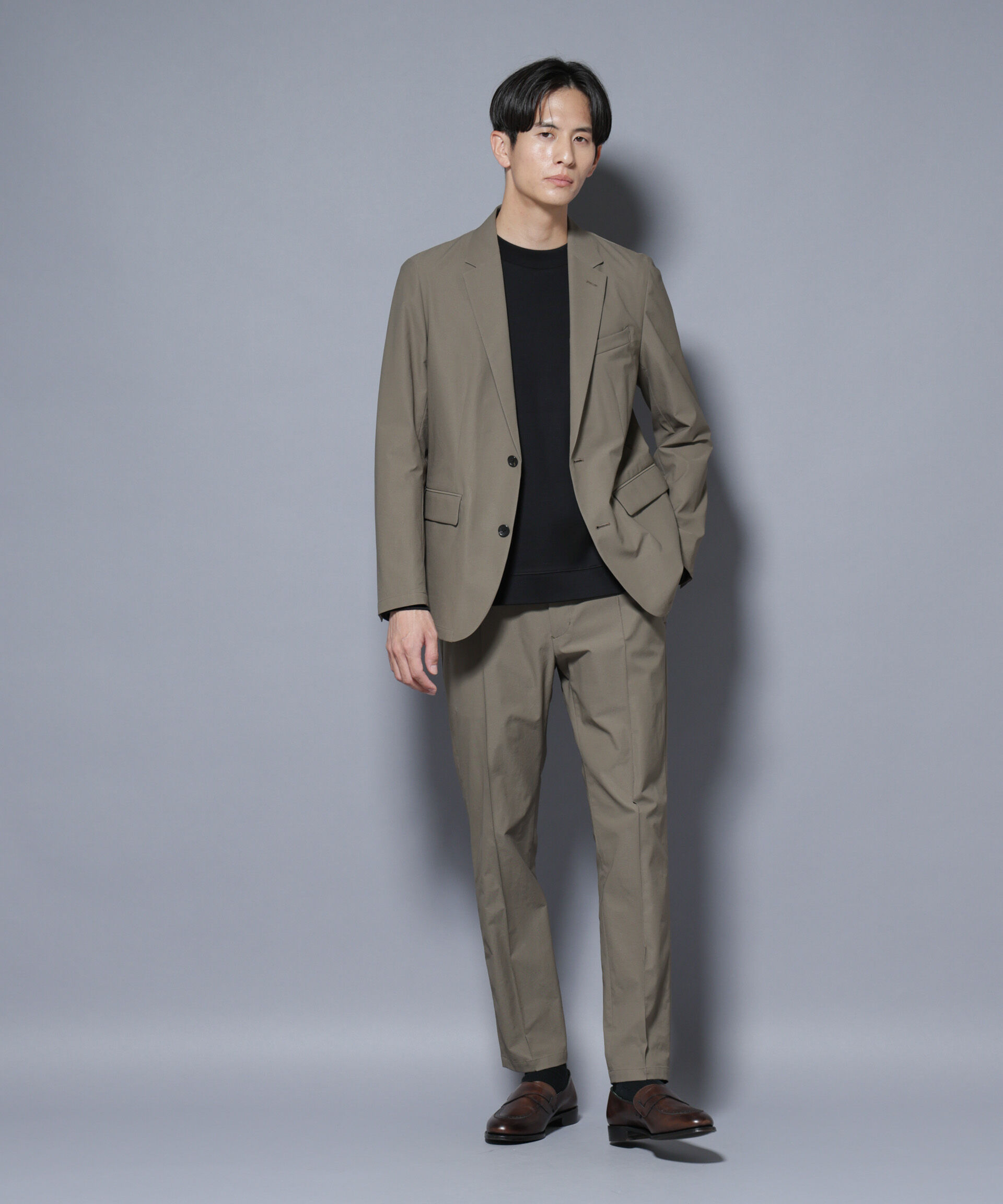 nano･universe「「N TROUSERS BASIC」TEXBRID(R) ツイルパンツ/ストレッチ・撥水(セットアップ可)」|スーツ|