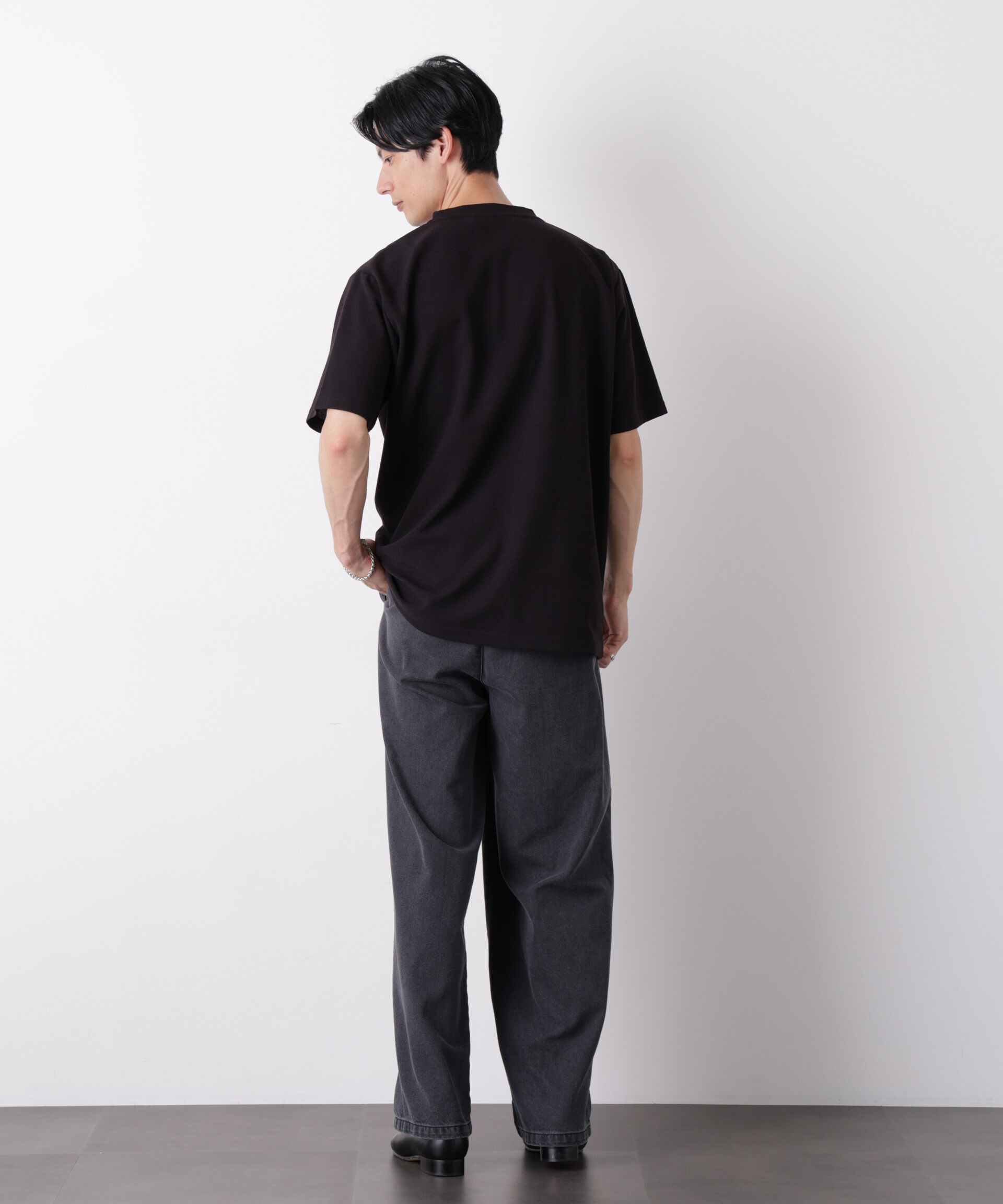 nano･universe「マイクロパイル クルーネックTシャツ 吸水速乾（セットアップ可）」|Tシャツ・カットソー|