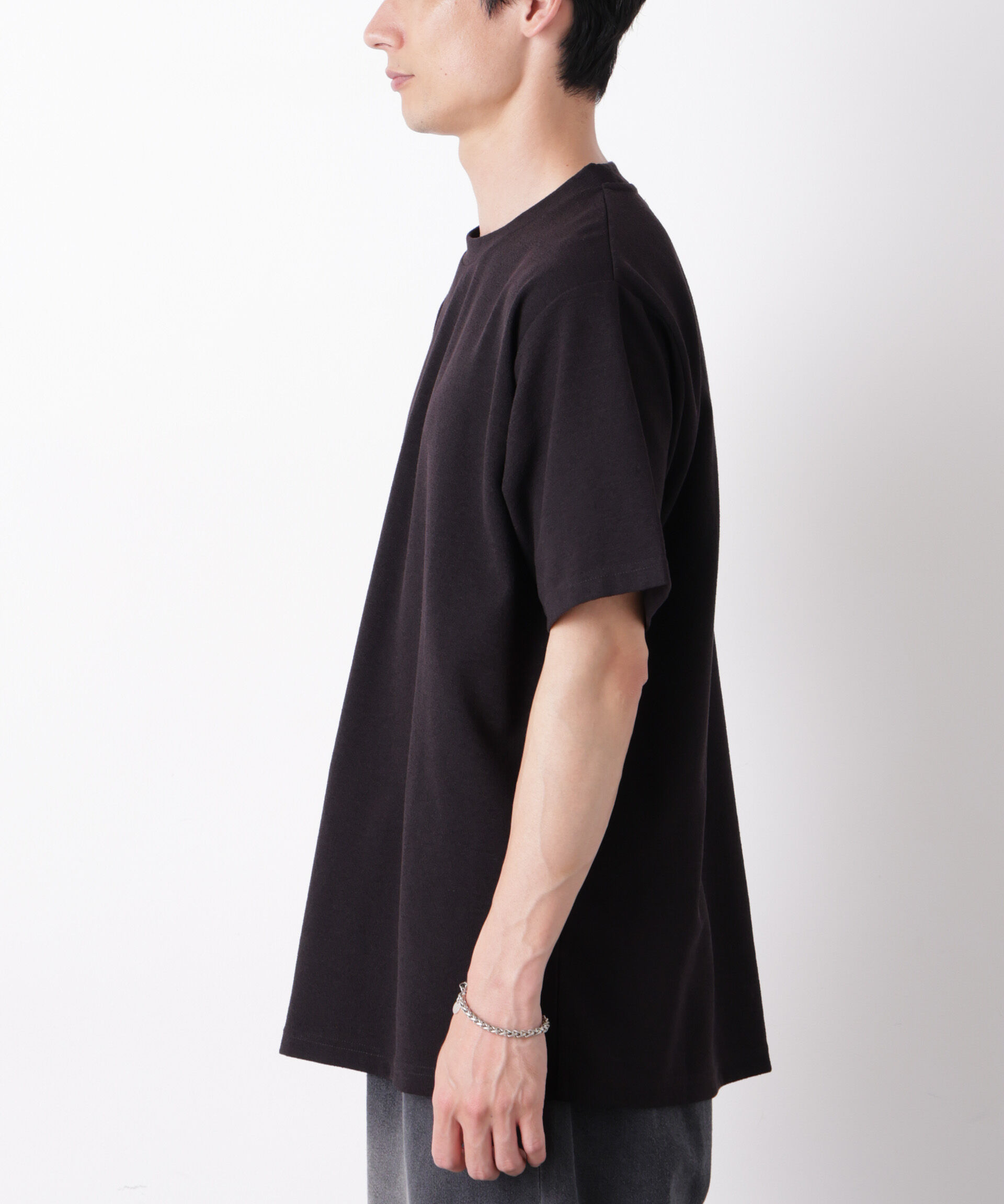 nano･universe「マイクロパイル クルーネックTシャツ 吸水速乾（セットアップ可）」|Tシャツ・カットソー|